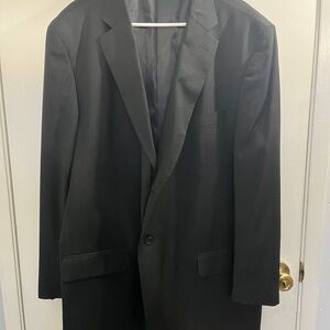 Men's Black Single-Breasted Formal Blazer Size 50 Large